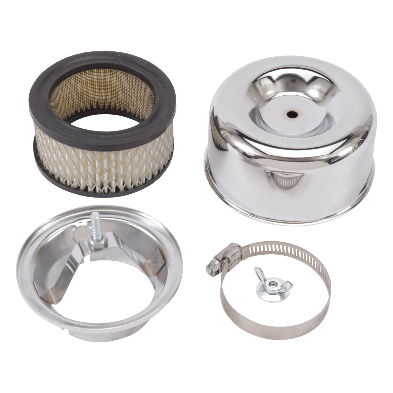 Chrome Air Cleaner Assembly for 94 Series Carburetor (4.65 inch)