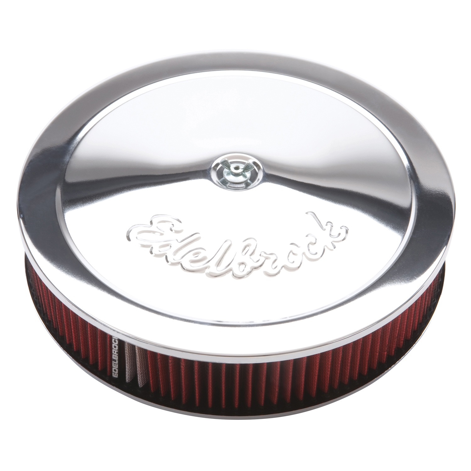 Pro-Flo Chrome 14 inch Round Air Cleaner with 3 inch Cotton Element Deep Flange