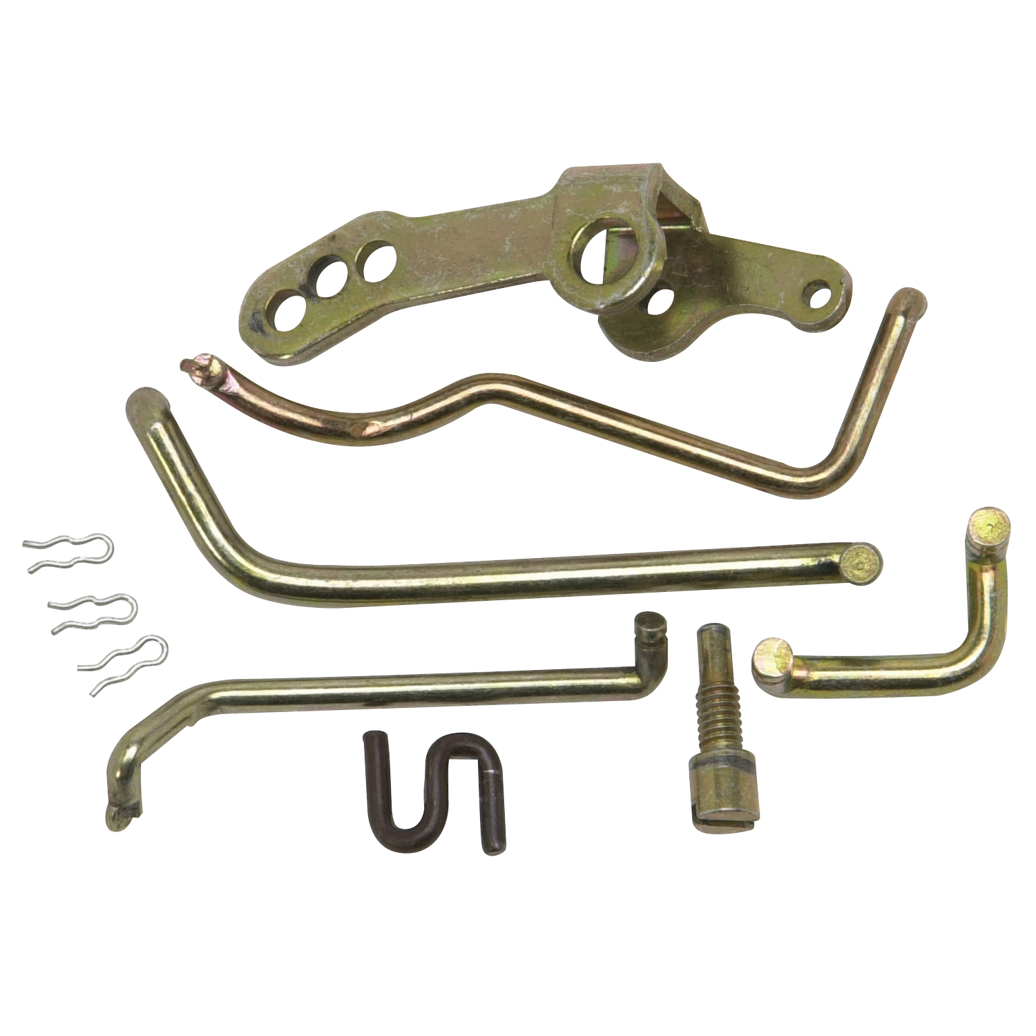 Carburetor Accelerator Linkage for AVS2 and Performer Carbs, Gold Iridited