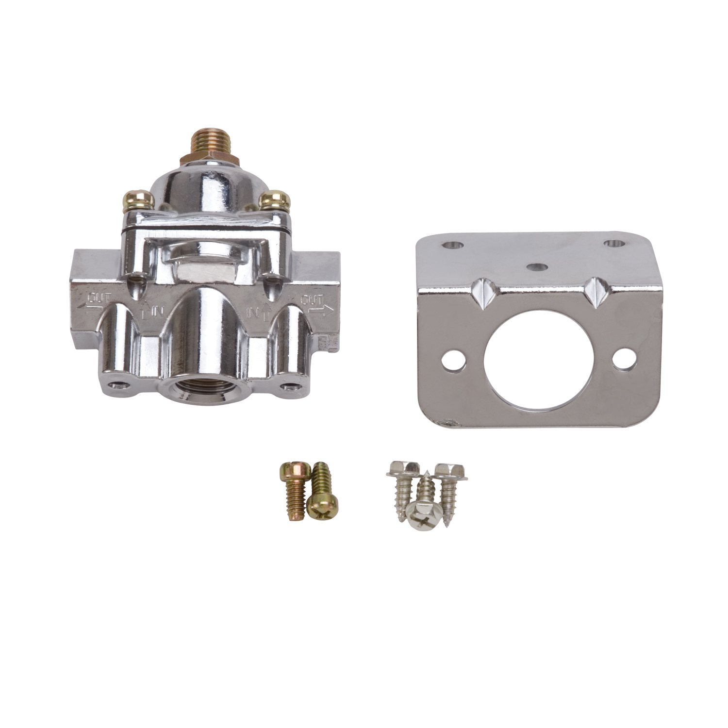 Adjustable Fuel Pressure Regulator with Chrome Finish (1-4 psi)