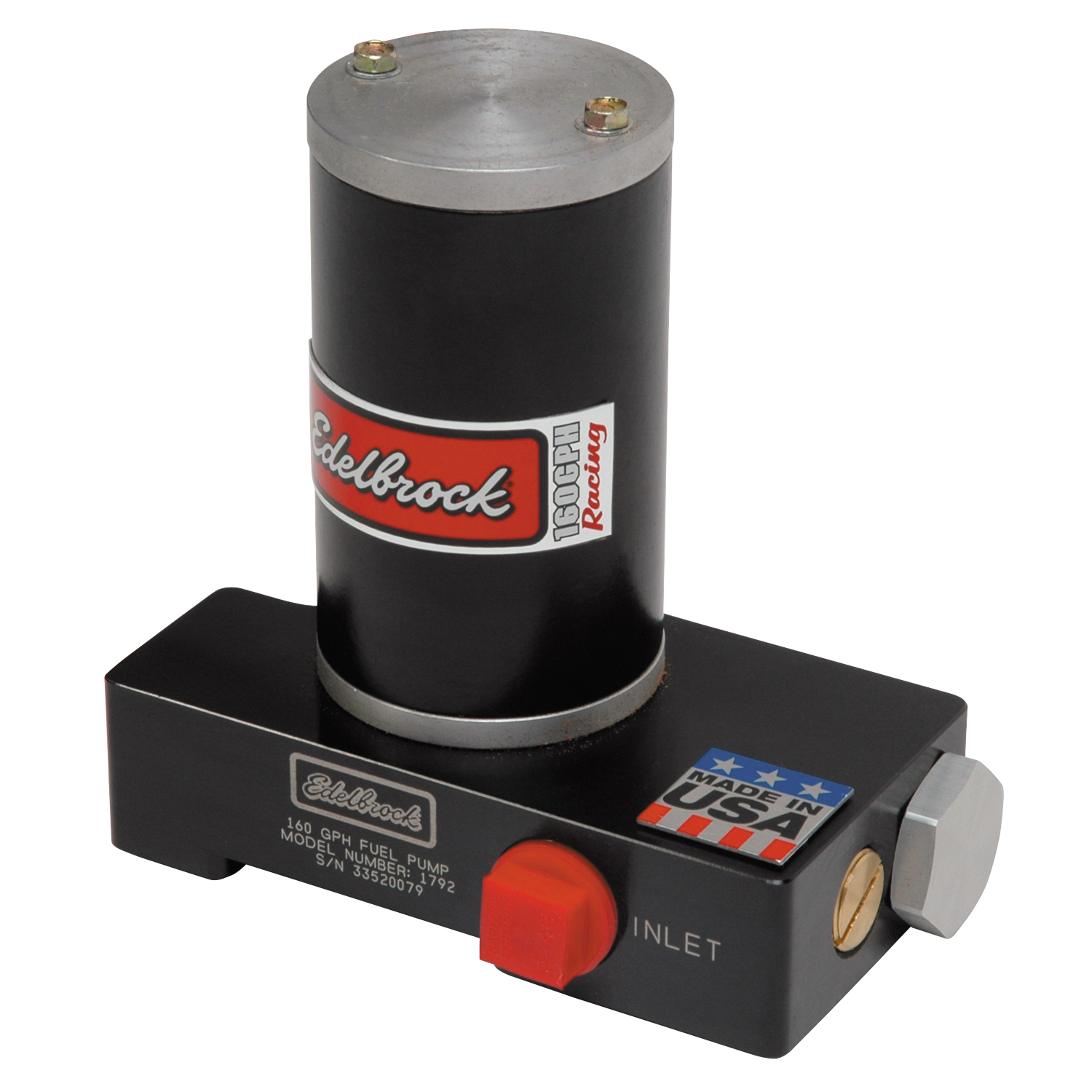 Black Electric Fuel Pump - 160 GPH