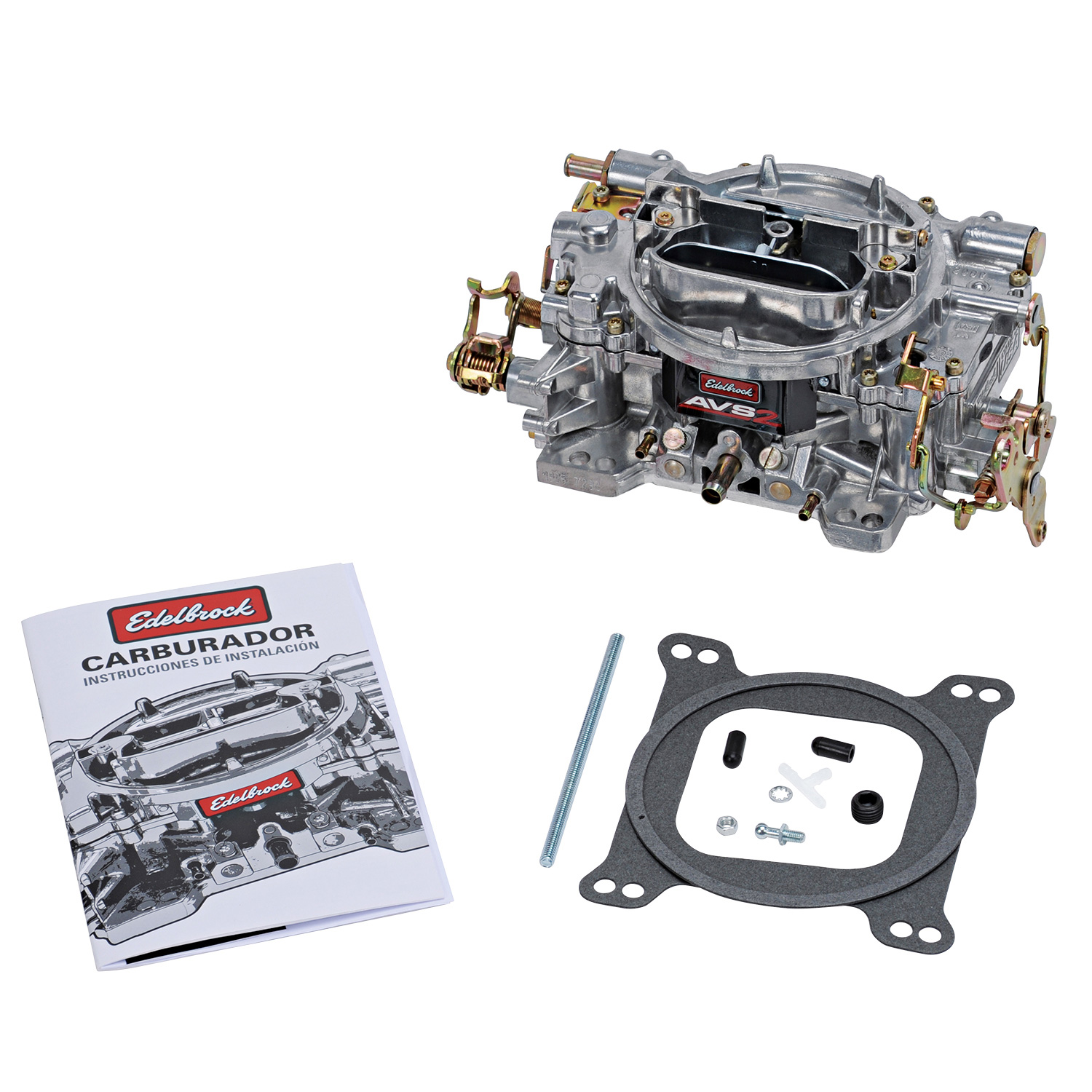 AVS2 Carburetor 500 CFM With Manual Choke, Satin Finish (Non-EGR)