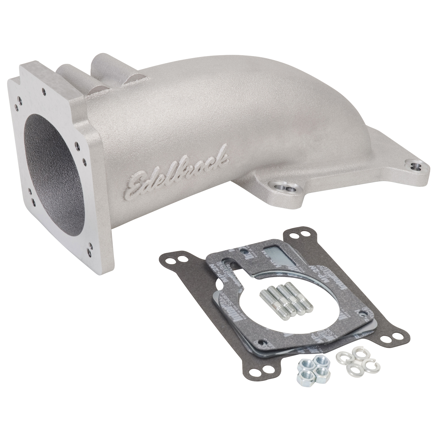 Throttle Body Intake Elbow Ultra Low Profile 90 millimeter Opening Satin Finish