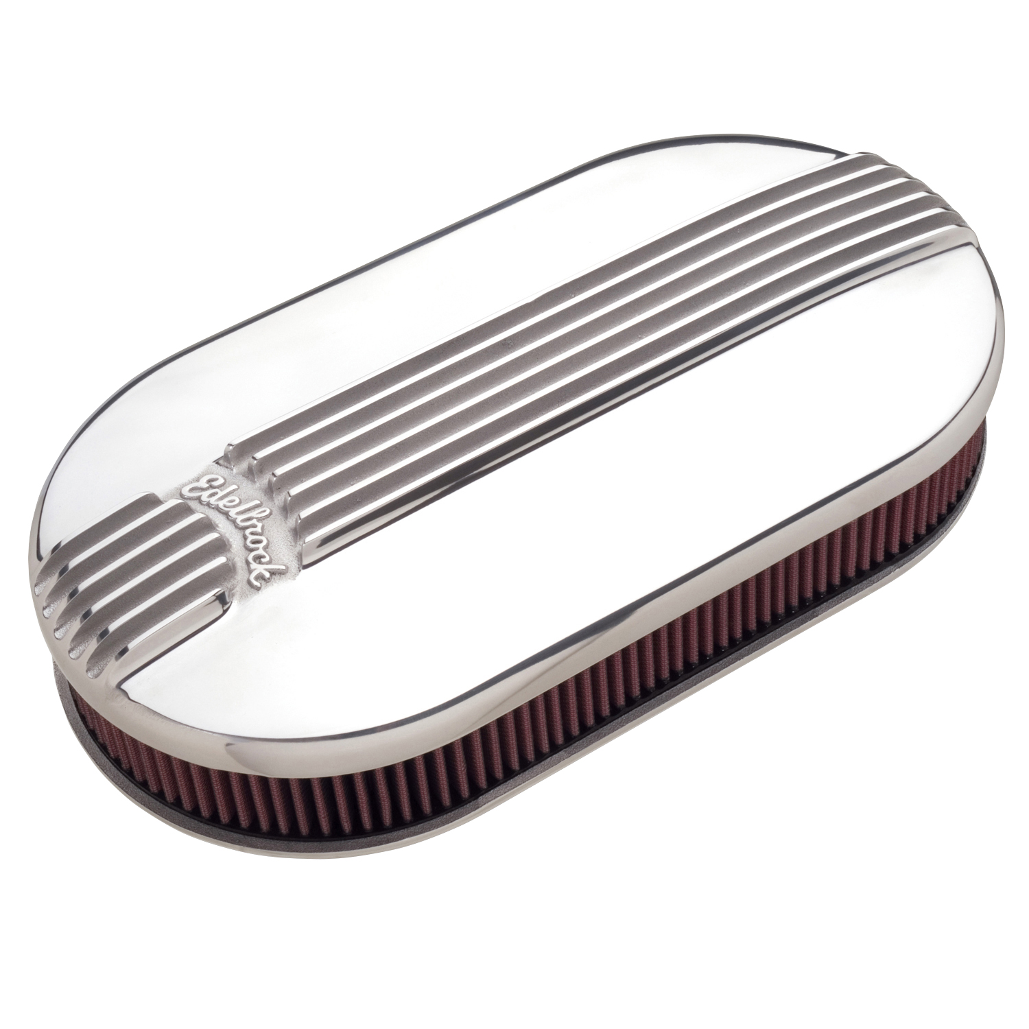 Pro-Flo Polished Large Oval Air Cleaner for Dual-Quads - 2.4