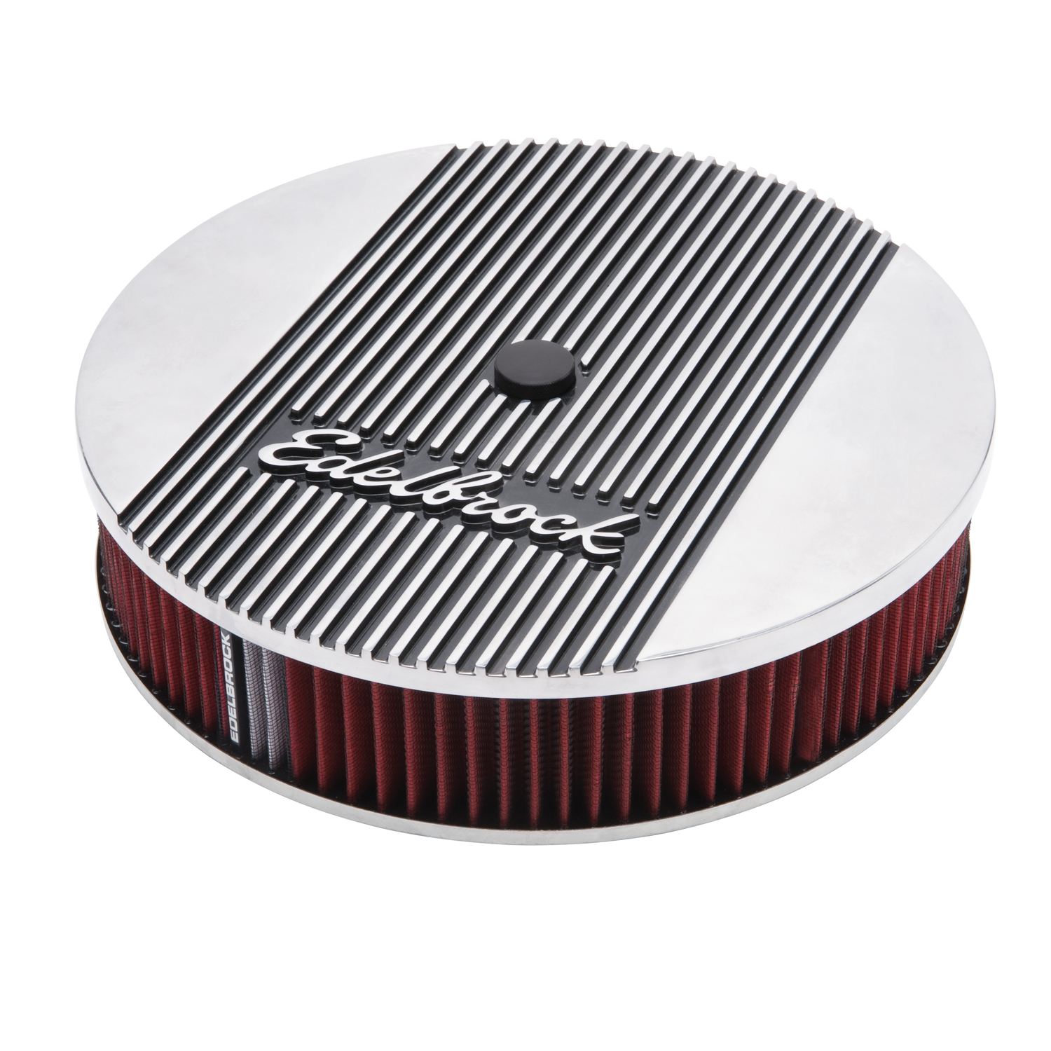 Elite 2 Polished 14 inch Round Air Cleaner 3 inch Pro-Flo Element Deep Flange