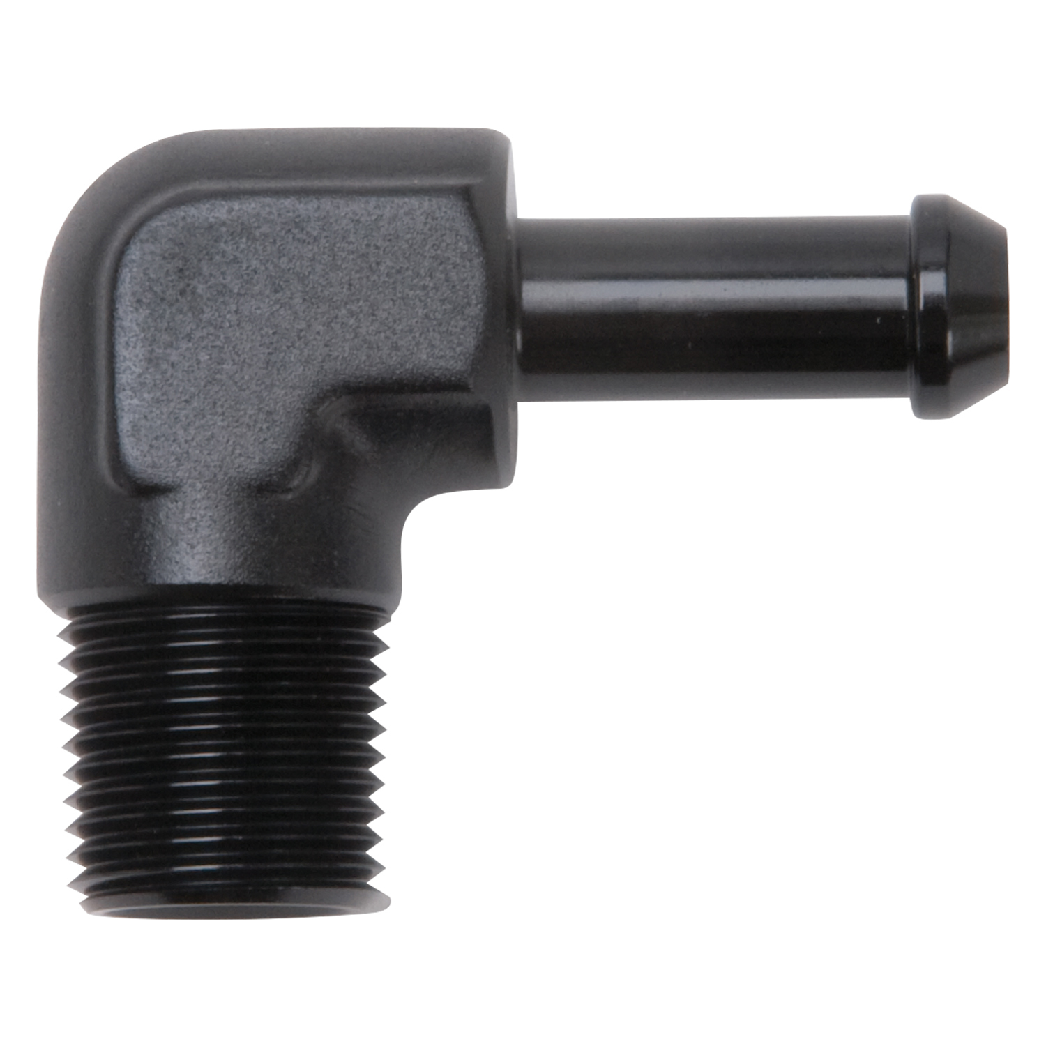 Heater Hose End Fitting - 90 Deg with 3/8 inch NPT and 3/8 inch Barb