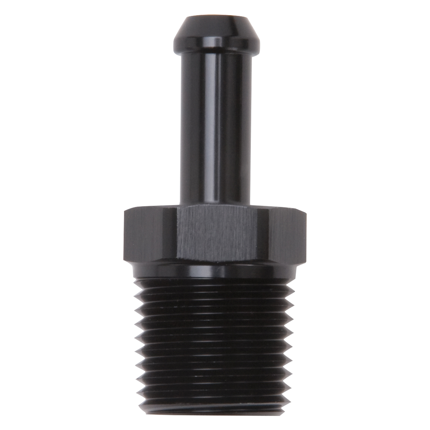 Heater Hose End Fitting - Straight with 1/2 inch NPT and 3/8 inch Barb