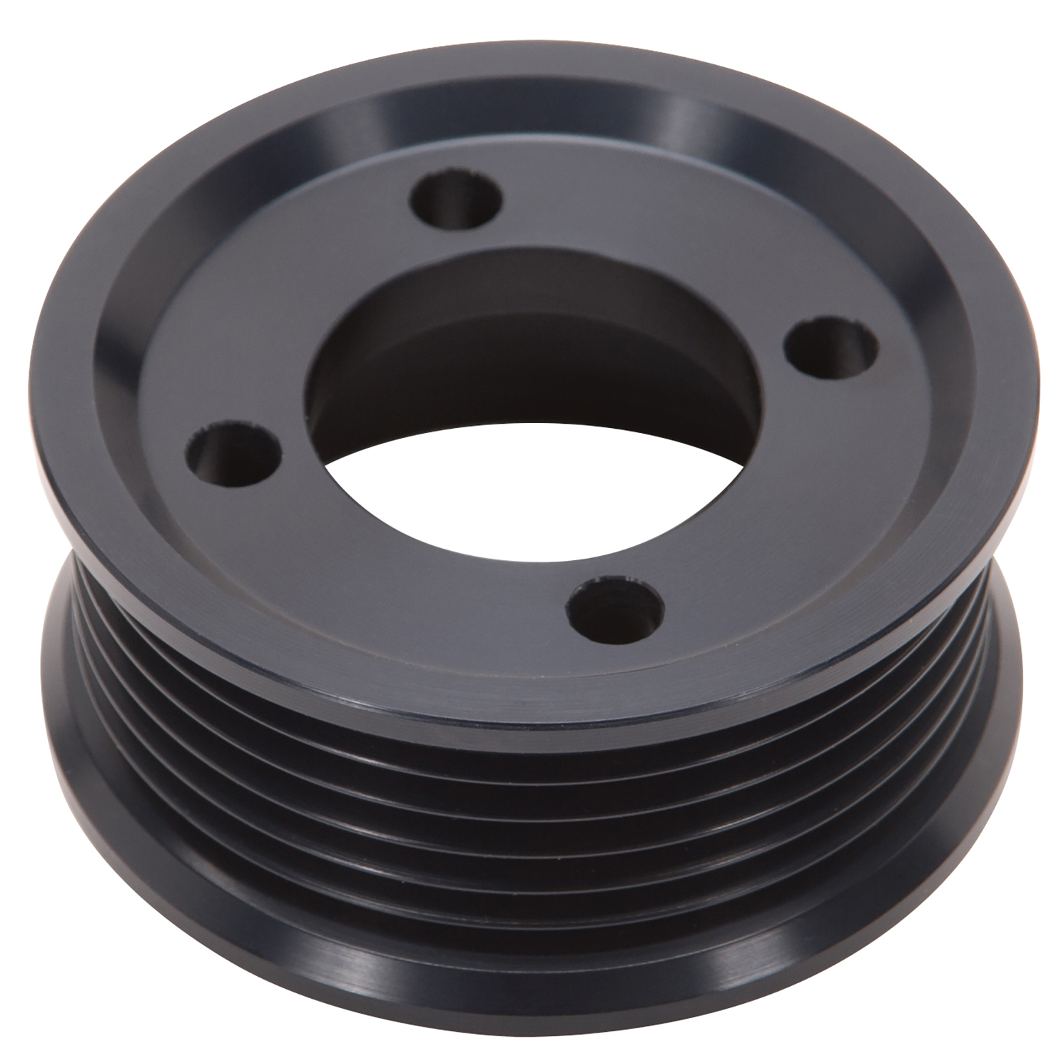 Edelbrock Competition Supercharger Pulley 2.625  inch 6-Rib, Black Anodized