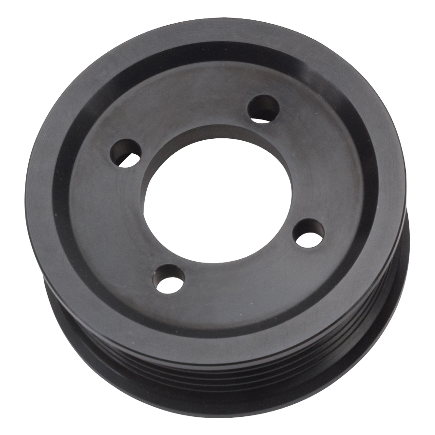 Edelbrock Competition Supercharger Pulley 3.00  inch 6-Rib, Black Anodized