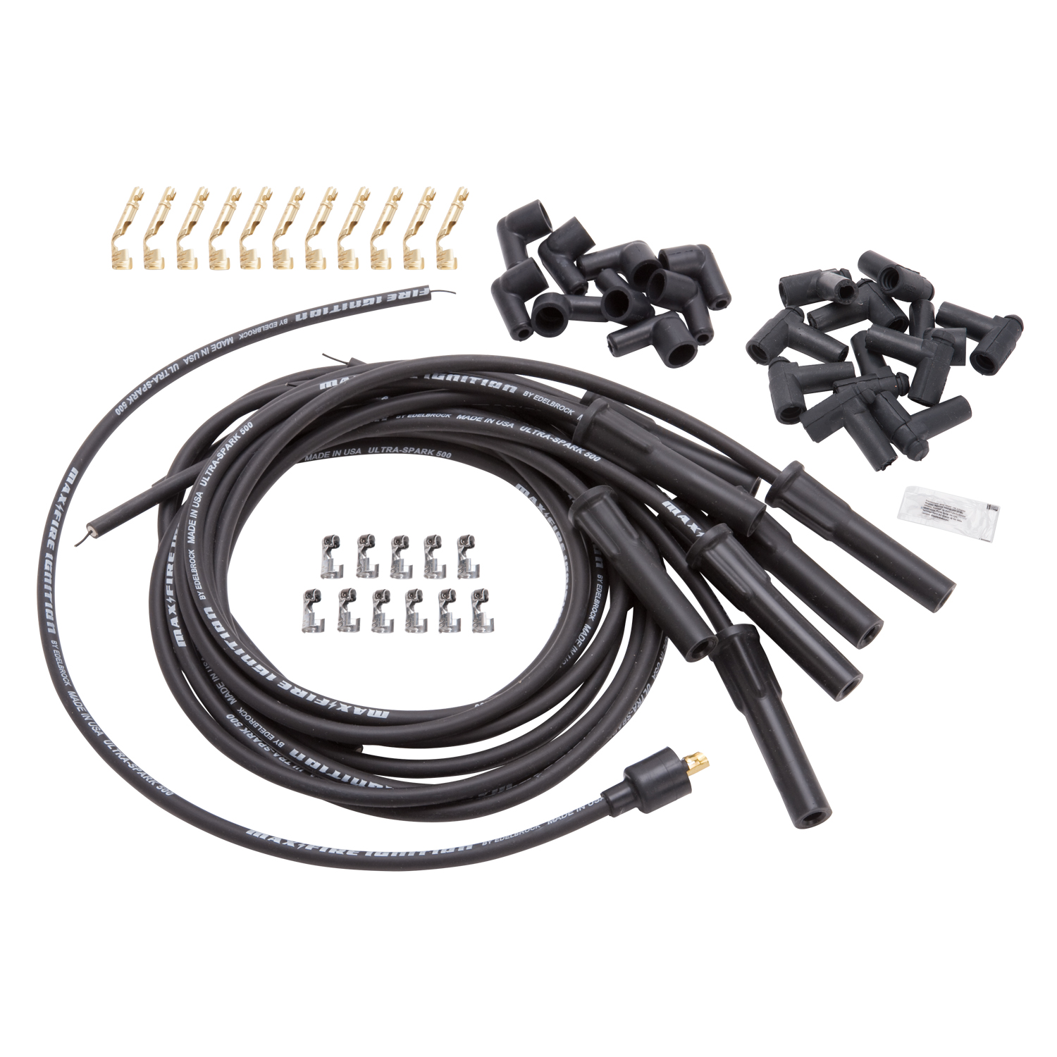 Max-Fire (Ultra-Spark 500) Universal Flex Boot Plug 500 ohm Wire Set