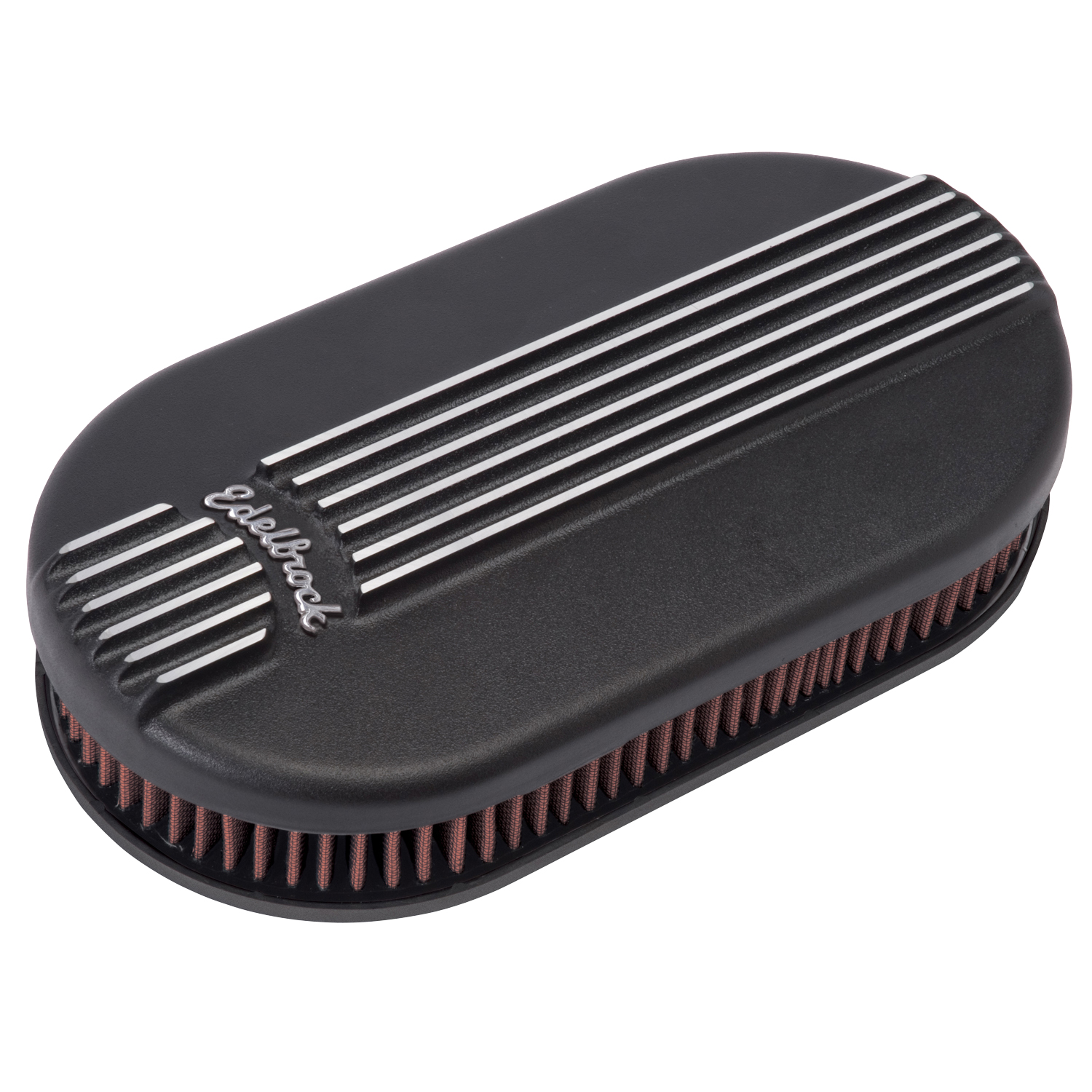 Classic Series Black Small Oval Cast Air Cleaner for Single 4-bbl Carb