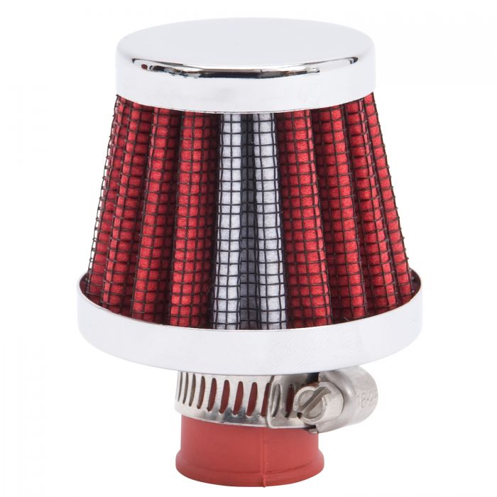 Conical Valve Cover Breather with 9mm Inlet in Red Element