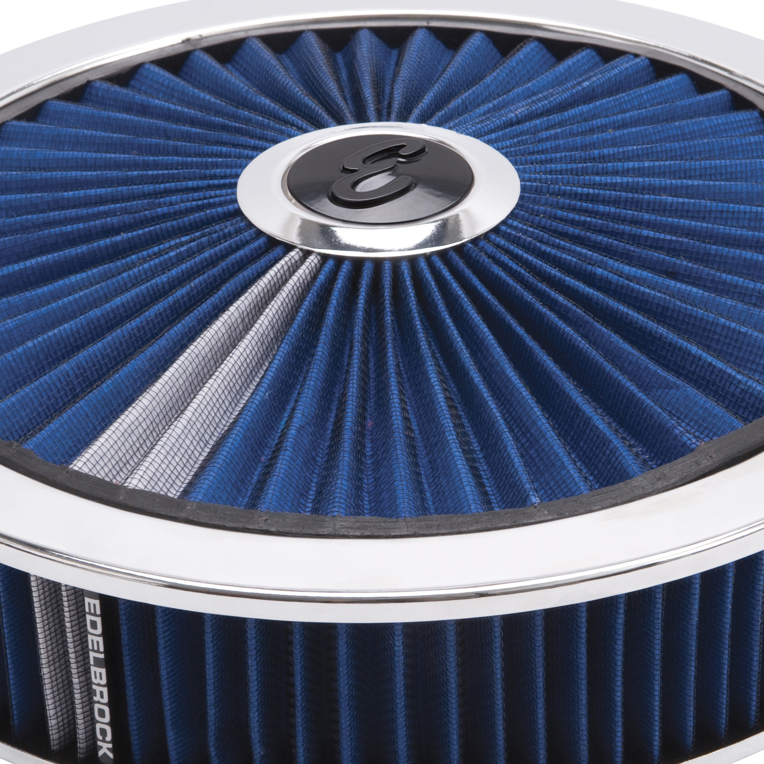 Pro-Flo Chrome Round 14 inch Air Cleaner - 3 inch Pro-Flo Element (Blue)