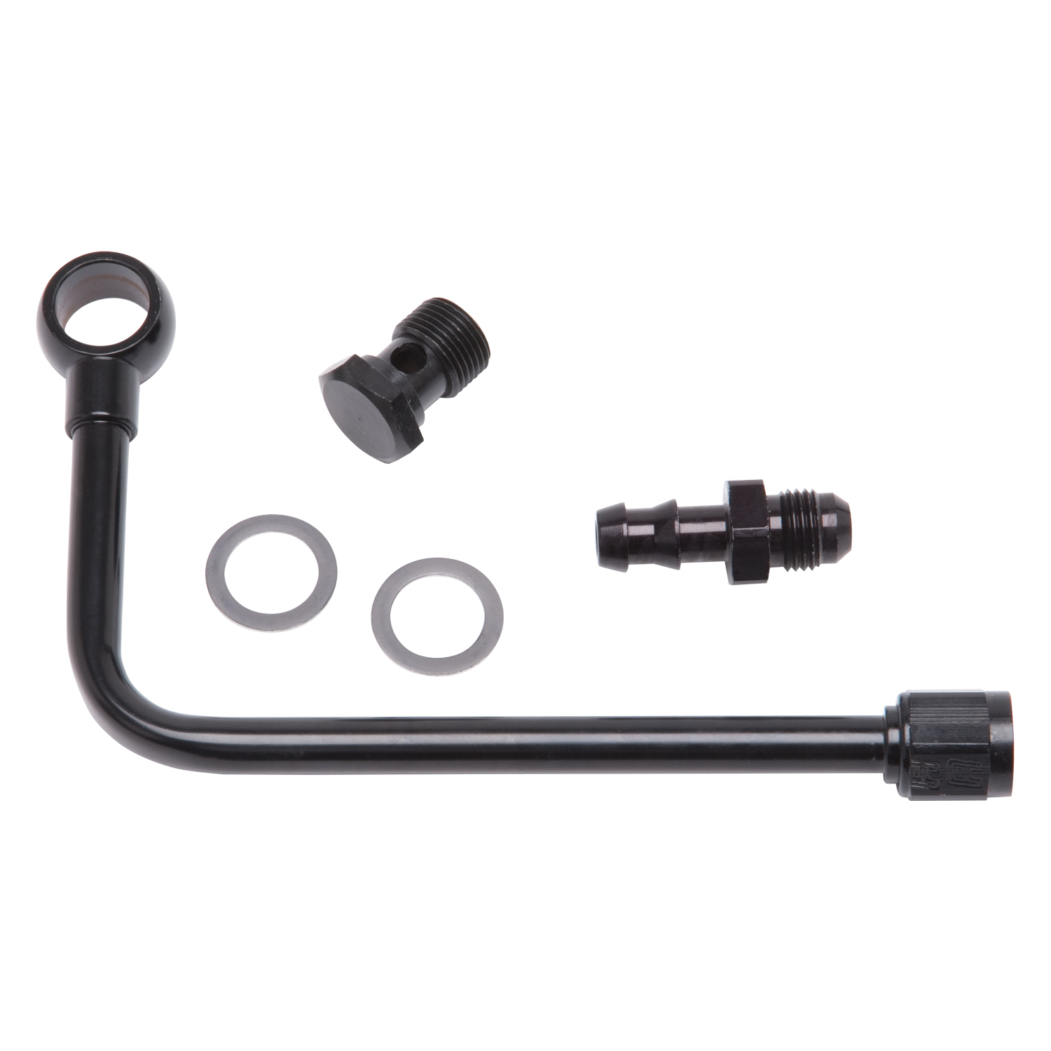 Fuel Line Black Steel With 3 8 inch Barbed End Inlet and Without Fuel Filter