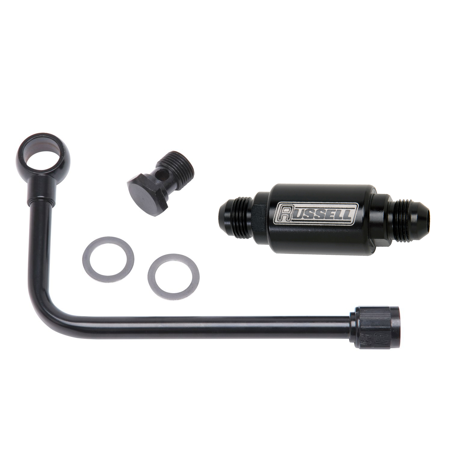 Fuel Line Black Steel Fuel Line With Black Anodized Aluminum Filter