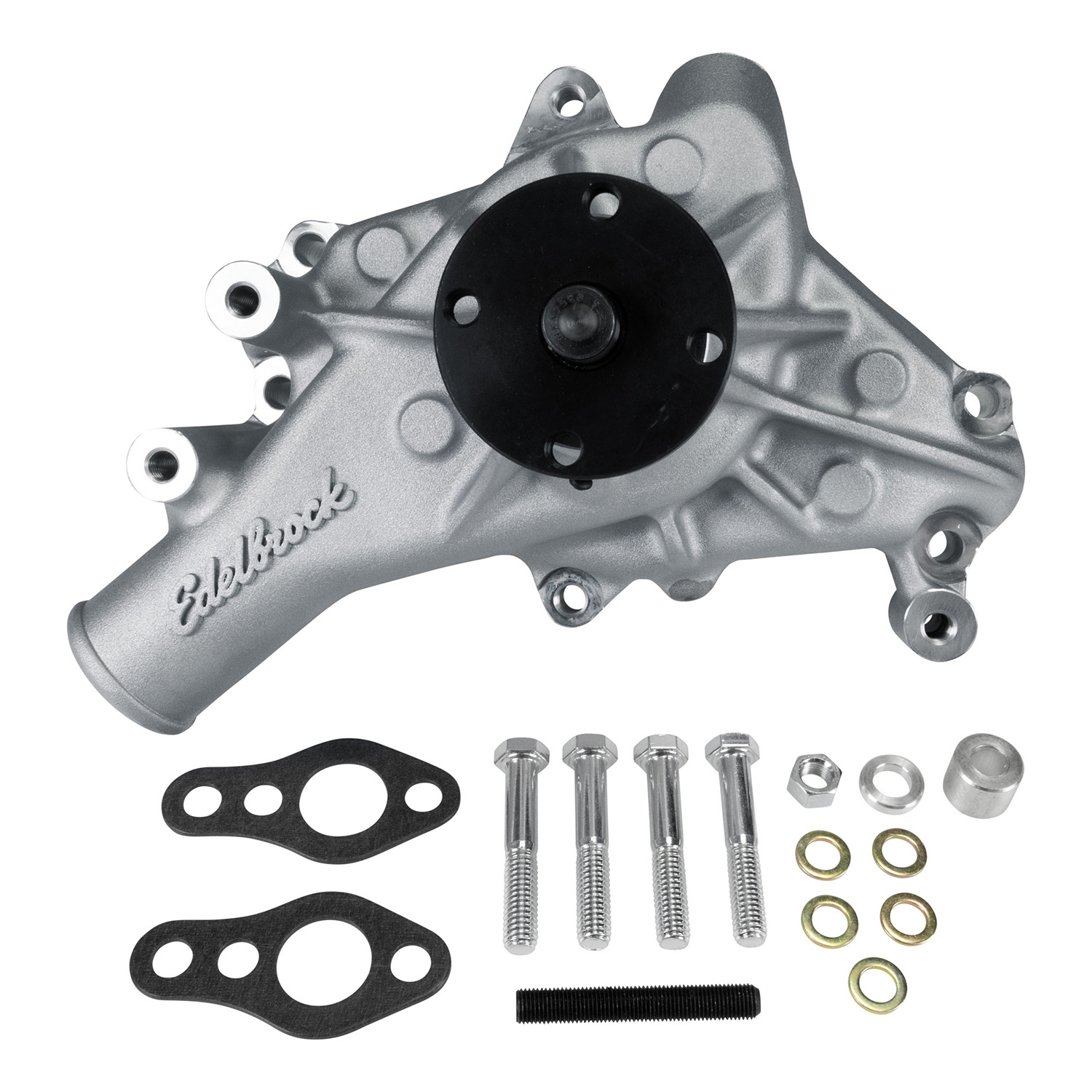 Water Pump for Small-Block Chevy in Satin Finish (Long)