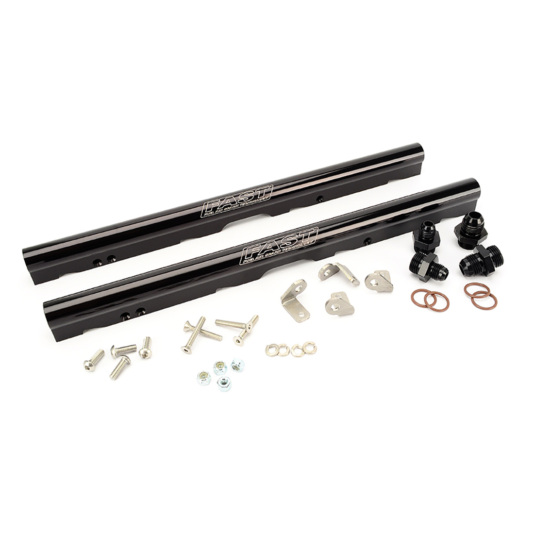 LS1/LS6 Billet Fuel Rail Kit for LSXR Intake (Black Anodized)