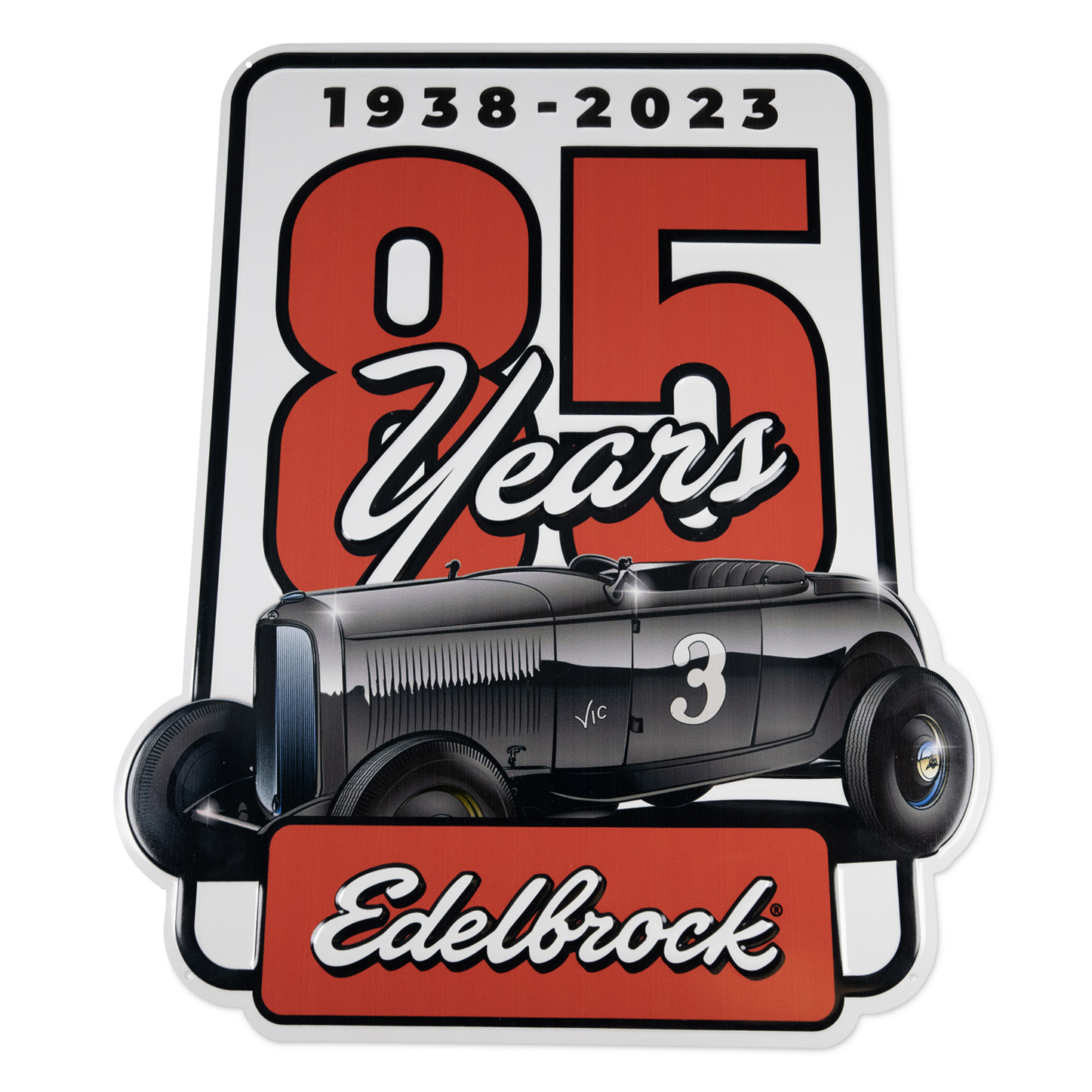 Edelbrock 85th Anniversary Tin Garage Sign