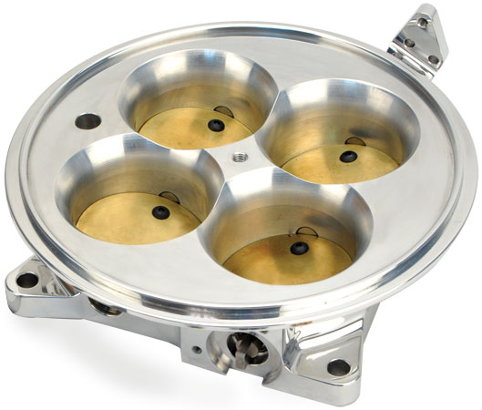 Polished 4 Barrel 4500 Billet Throttle Body; Includes TPS, IAC