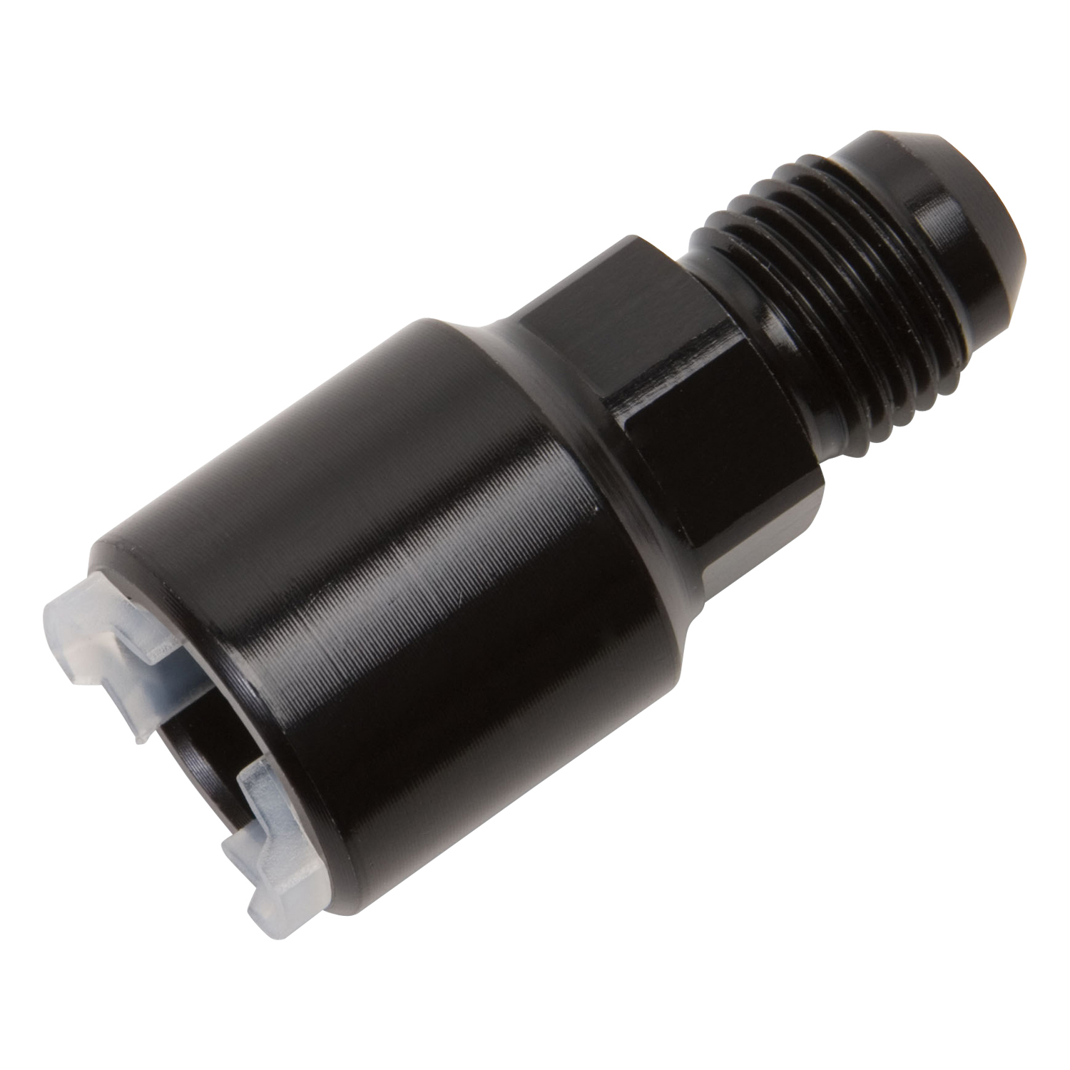 6AN Male x 3/8' SAE Quick-Disconnect Push-On Female Fitting With Black Finish