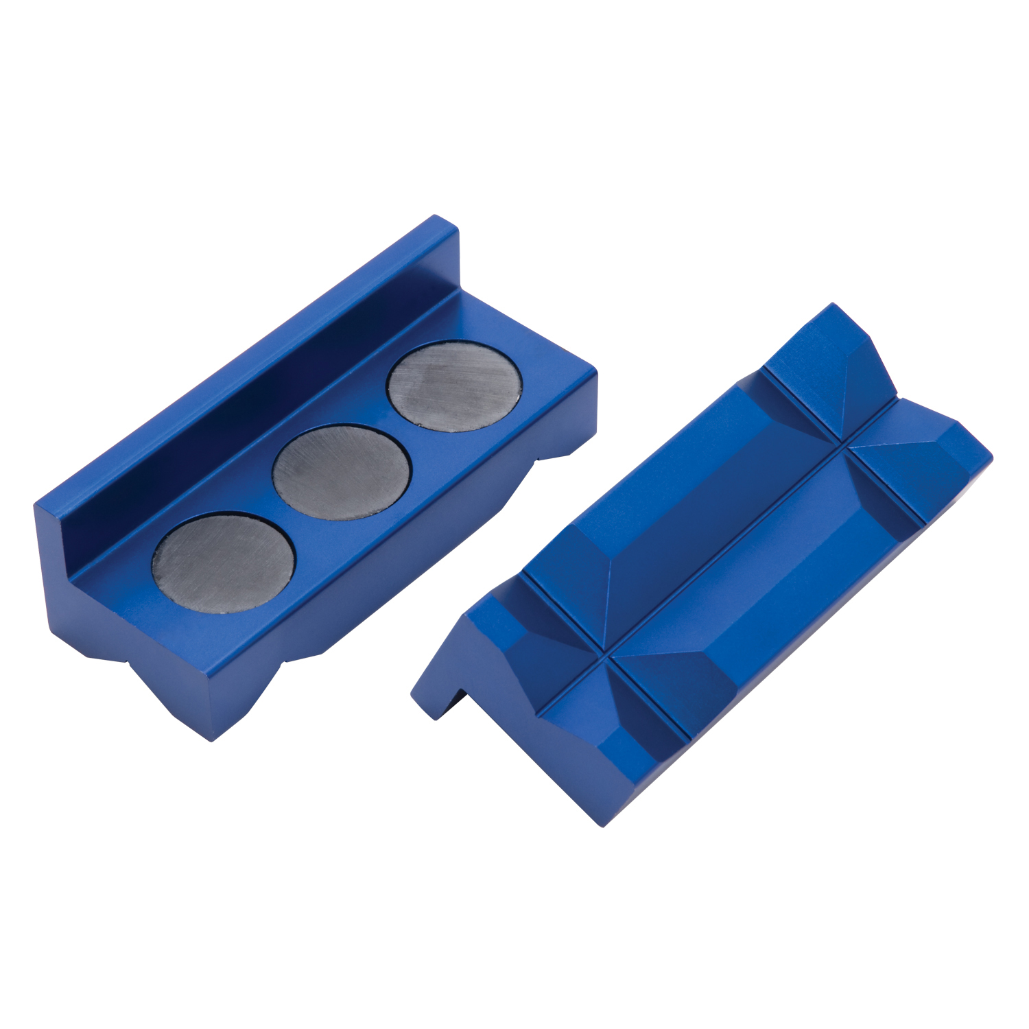 Russell Billet Aluminum Vice Jaws With Blue Anodized Finish