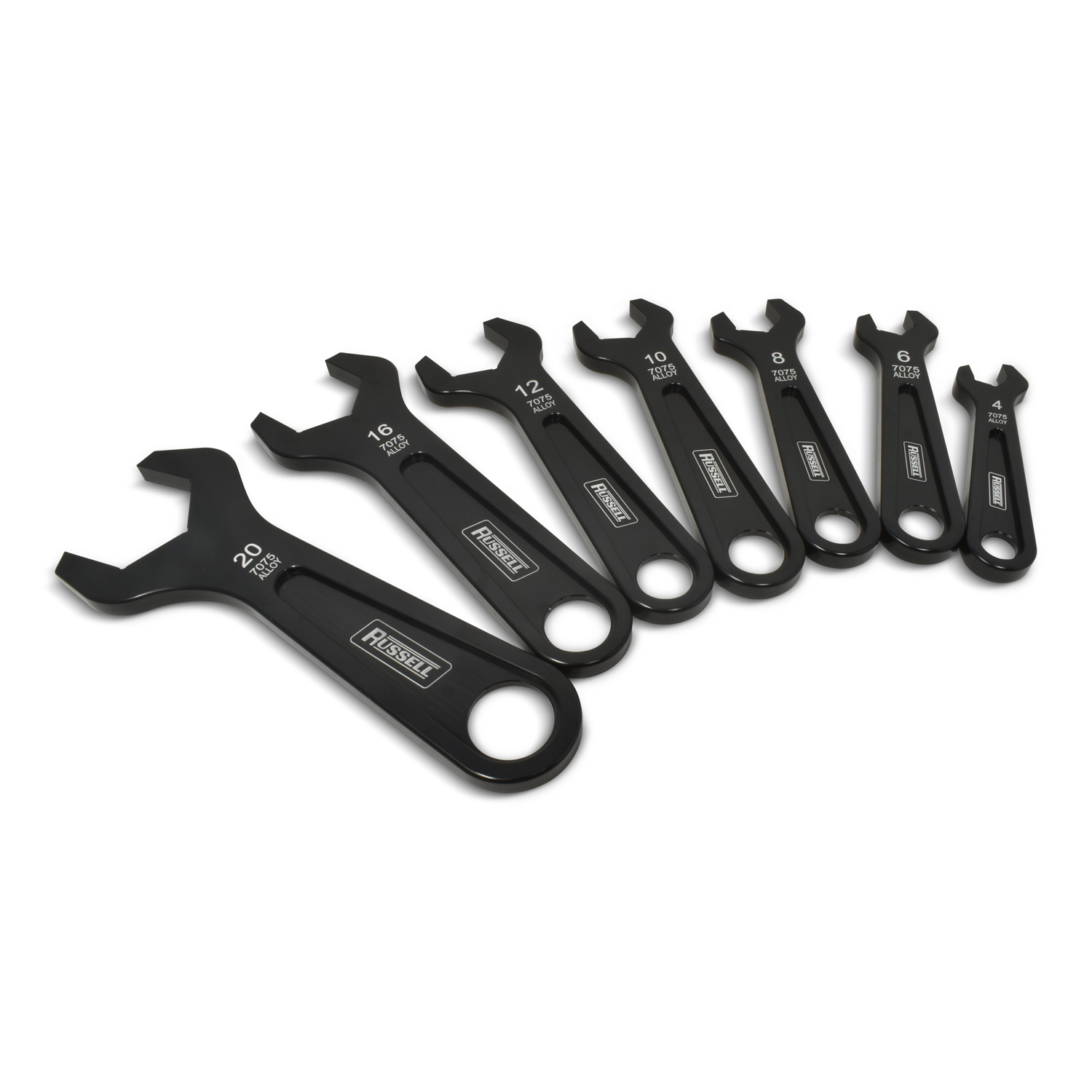 Set Of 7 Russell AN Hose End Wrenches With Anodized Finish