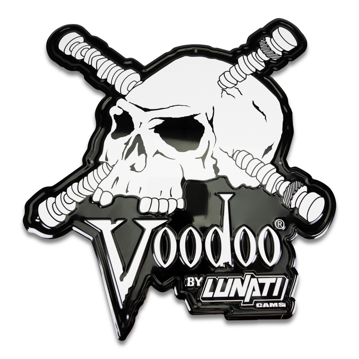 Voodoo By Lunati Tin Garage Sign