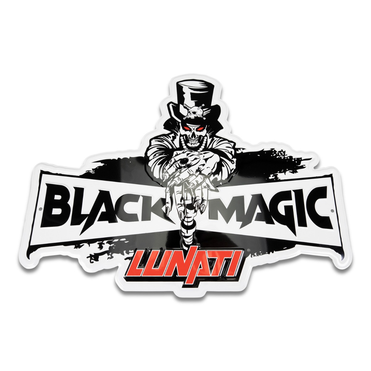 Lunati Black Magic Tin Garage Sign