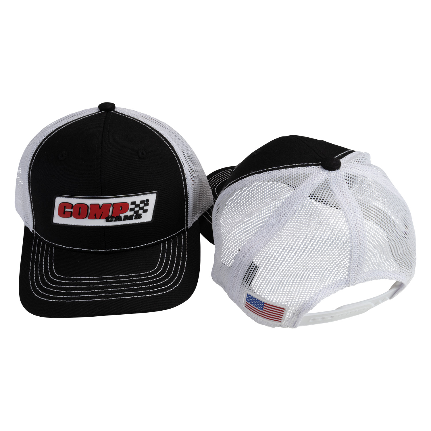 COMP Mesh Adjustable Hat, Black/White