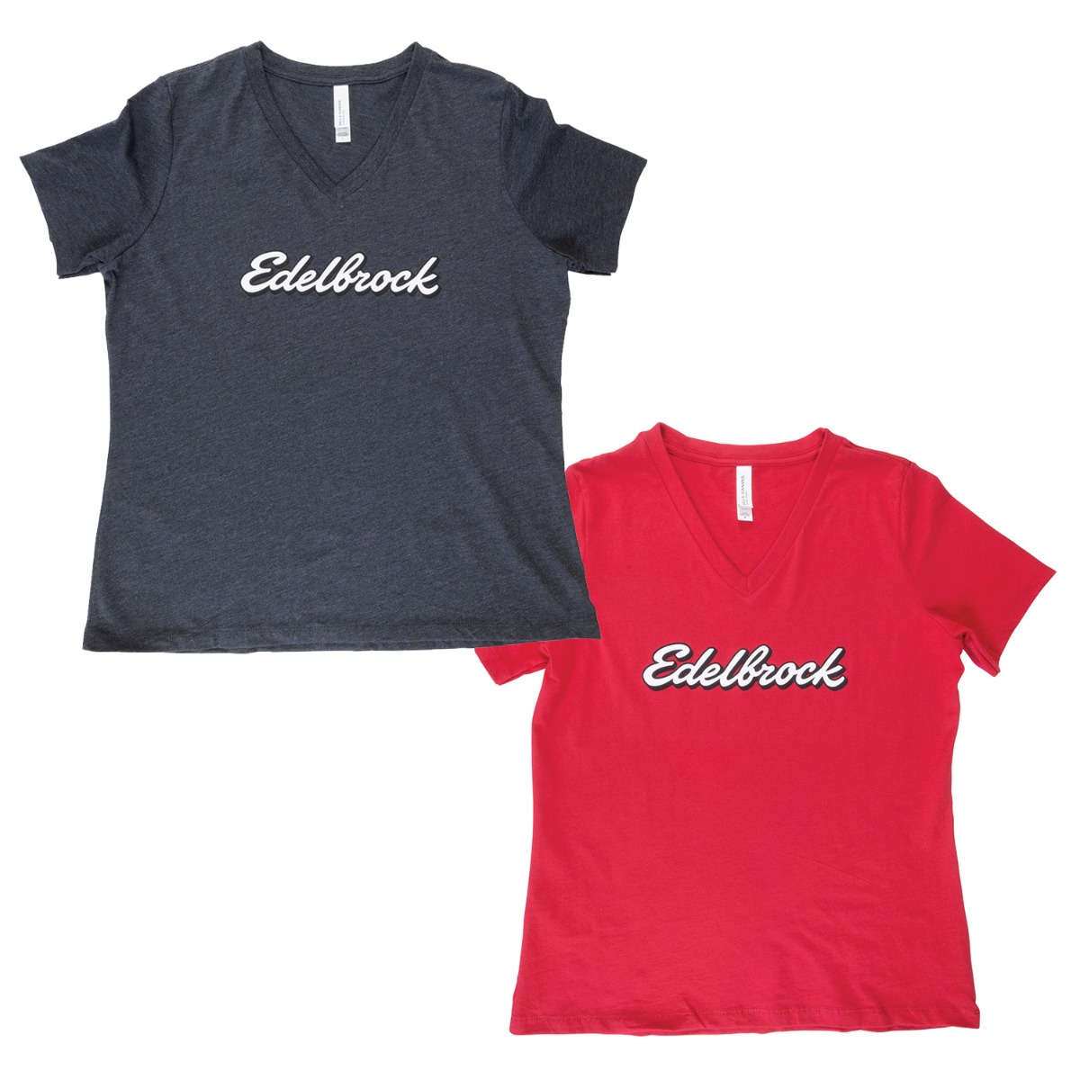 Edelbrock Script Women's Relaxed Jersey V-Neck T-Shirt