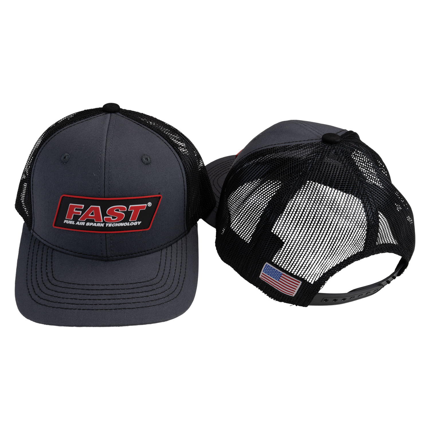 FAST Mesh Adjustable Hat, Charcoal/Black