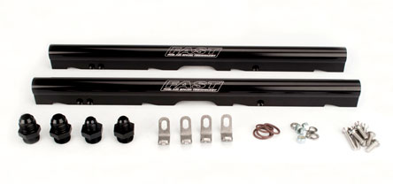 Billet Fuel Rail Kit for LSX Intake (Black Anodized)