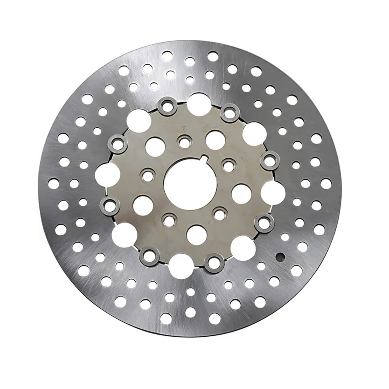 Russell Floating Front Rotor - 1984-99 Harley XL / FL / FX - 11.5 Dia. 2 Inch Hub With Chrome Finish